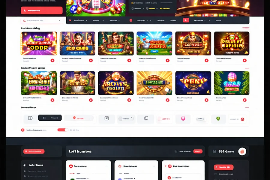 Giao diện nền tảng 888slot hiển thị các trò chơi máy đánh bạc và cá cược thể thao