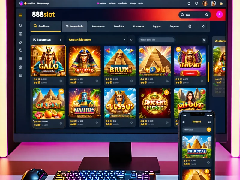 Giao diện nền tảng 888slot với nhiều trò chơi slot