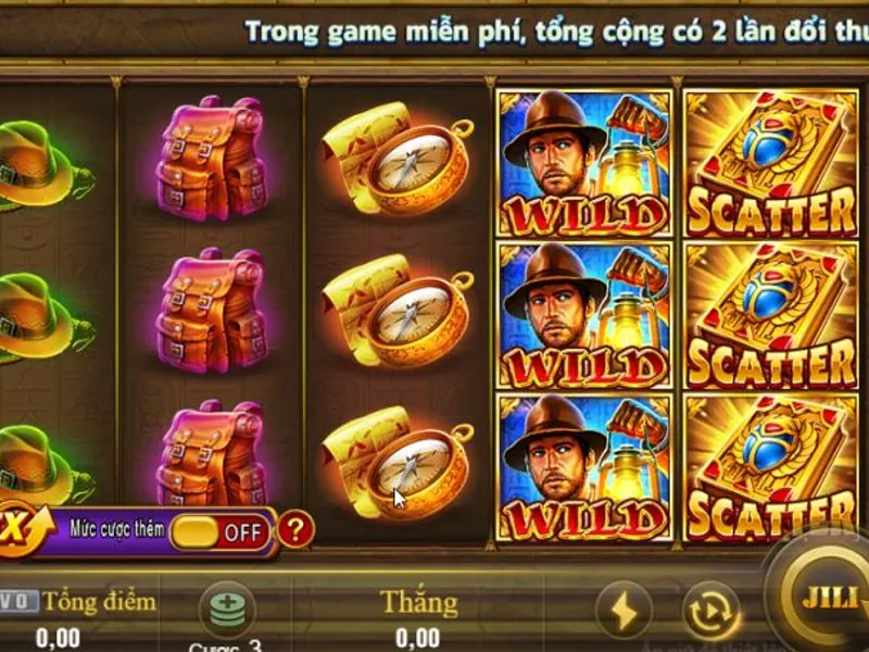 Trò chơi video slot hiện đại với đồ họa phiêu lưu