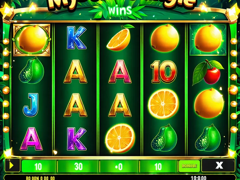 Ảnh chụp màn hình trò chơi slot 'Mystic Jungle' với hình ảnh rừng rậm nhiệt đới, động vật hoang dã và các viên ngọc quý