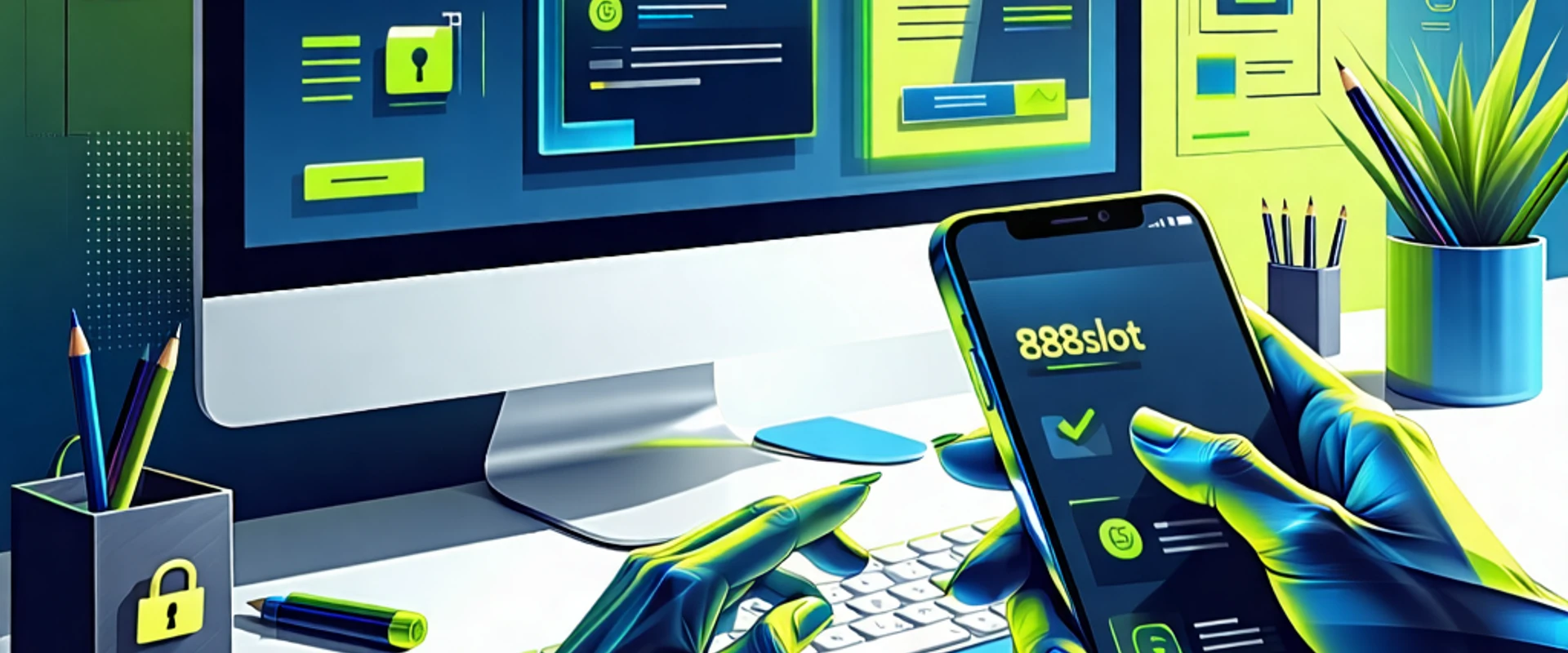 Giao diện đăng ký và xác minh tài khoản an toàn tại 888slot