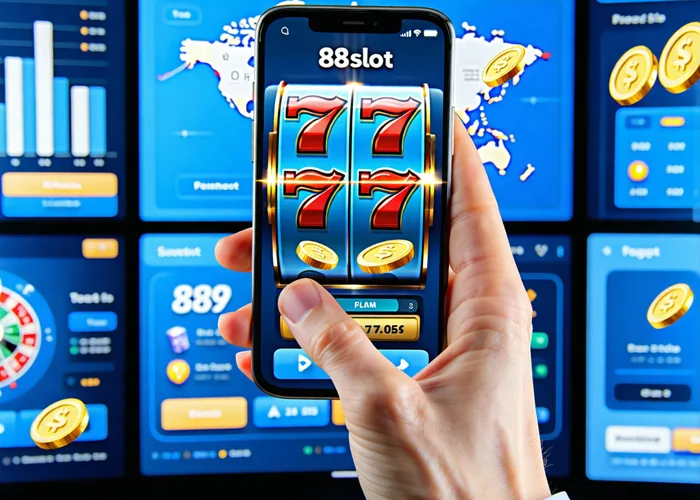 Biểu đồ tăng trưởng cờ bạc di động với smartphone và ứng dụng