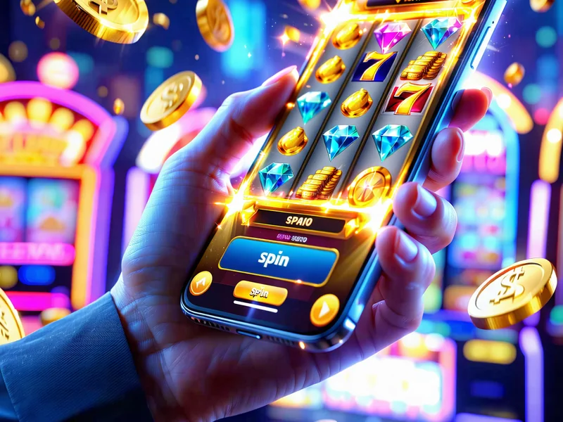 Người chơi đang sử dụng điện thoại để chơi slot game trên 888slot