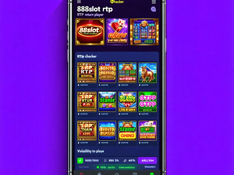 Giao diện công cụ RTP của 888slot trên điện thoại di động