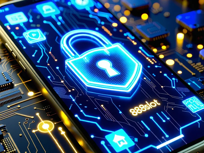 Biểu tượng bảo mật và khóa trên màn hình điện thoại 888slot